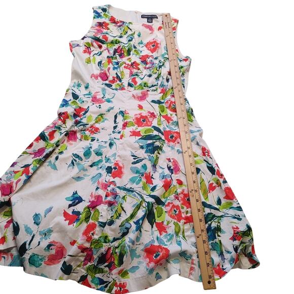 American Living Size 10 Floral Flower Print Dress Sleeveless Cotton Wedding - Picture 4 of 11